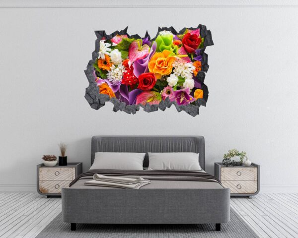 Wall Flower Sicker - Flower Wall Decal, Peel and Sick, Removable Vinyl, Easy to Install, Wall Decor, Flower Wall Mural