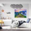 Mountain Wall Decor - Peel and Stick Wall Decal, Vinyl Print ,Nature Wall Decal, Wall Decor for Bedroom, Easy To apply, Wall Decor, Living Room Wall Sticker