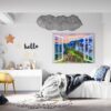 Mountain Wall Decor - Peel and Stick Wall Decal, Vinyl Print ,Nature Wall Decal, Wall Decor for Bedroom, Easy To apply, Wall Decor, Living Room Wall Sticker