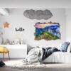 Mountain Wall Decor - Peel and Stick Wall Decal, Vinyl Print ,Nature Wall Decal, Wall Decor for Bedroom, Easy To apply, Wall Decor, Living Room Wall Sticker