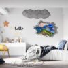 Mountain Wall Decor - Peel and Stick Wall Decal, Vinyl Print ,Nature Wall Decal, Wall Decor for Bedroom, Easy To apply, Wall Decor, Living Room Wall Sticker