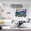 Mountain Wall Decor - Peel and Stick Wall Decal, Vinyl Print ,Nature Wall Decal, Wall Decor for Bedroom, Easy To apply, Wall Decor, Living Room Wall Sticker