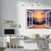 Sunset Wall Sticker - Peel and Stick Wall Decal, Vinyl Wall Decal ,Nature Wall Sticker, Wall Decor for Bedroom, Easy To apply, Wall Decor, Living Room Wall Sticker