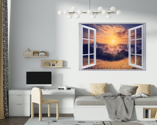 Sunset Wall Sticker - Peel and Stick Wall Decal, Vinyl Wall Decal ,Nature Wall Sticker, Wall Decor for Bedroom, Easy To apply, Wall Decor, Living Room Wall Sticker