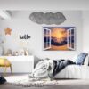 Sunset Wall Sticker - Peel and Stick Wall Decal, Vinyl Wall Decal ,Nature Wall Sticker, Wall Decor for Bedroom, Easy To apply, Wall Decor, Living Room Wall Sticker