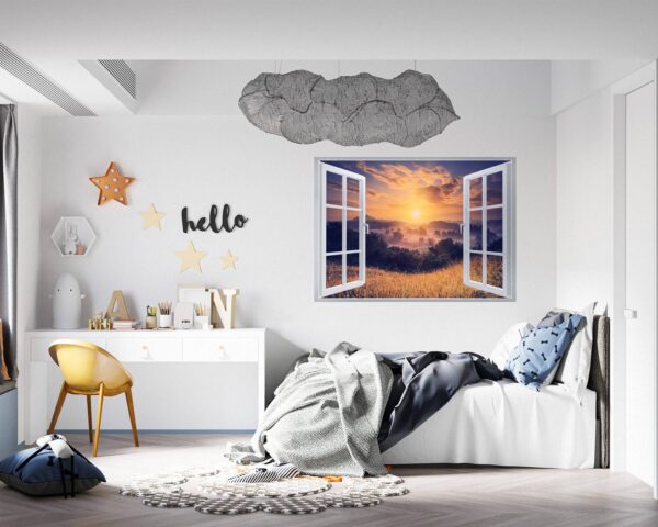 Sunset Wall Sticker - Peel and Stick Wall Decal, Vinyl Wall Decal ,Nature Wall Sticker, Wall Decor for Bedroom, Easy To apply, Wall Decor, Living Room Wall Sticker