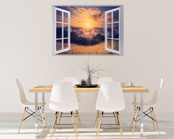 Sunset Wall Sticker - Peel and Stick Wall Decal, Vinyl Wall Decal ,Nature Wall Sticker, Wall Decor for Bedroom, Easy To apply, Wall Decor, Living Room Wall Sticker