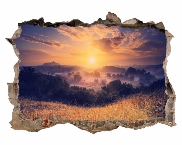 Sunset Wall Sticker - Peel and Stick Wall Decal, Vinyl Wall Decal ,Nature Wall Sticker, Wall Decor for Bedroom, Easy To apply, Wall Decor, Living Room Wall Sticker