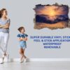 Sunset Wall Sticker - Peel and Stick Wall Decal, Vinyl Wall Decal ,Nature Wall Sticker, Wall Decor for Bedroom, Easy To apply, Wall Decor, Living Room Wall Sticker