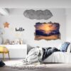 Sunset Wall Sticker - Peel and Stick Wall Decal, Vinyl Wall Decal ,Nature Wall Sticker, Wall Decor for Bedroom, Easy To apply, Wall Decor, Living Room Wall Sticker