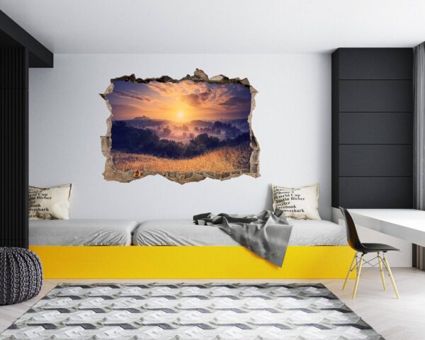 Sunset Wall Sticker - Peel and Stick Wall Decal, Vinyl Wall Decal ,Nature Wall Sticker, Wall Decor for Bedroom, Easy To apply, Wall Decor, Living Room Wall Sticker