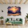 Sunset Wall Sticker - Peel and Stick Wall Decal, Vinyl Wall Decal ,Nature Wall Sticker, Wall Decor for Bedroom, Easy To apply, Wall Decor, Living Room Wall Sticker