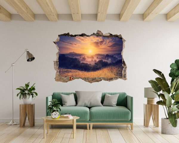 Sunset Wall Sticker - Peel and Stick Wall Decal, Vinyl Wall Decal ,Nature Wall Sticker, Wall Decor for Bedroom, Easy To apply, Wall Decor, Living Room Wall Sticker