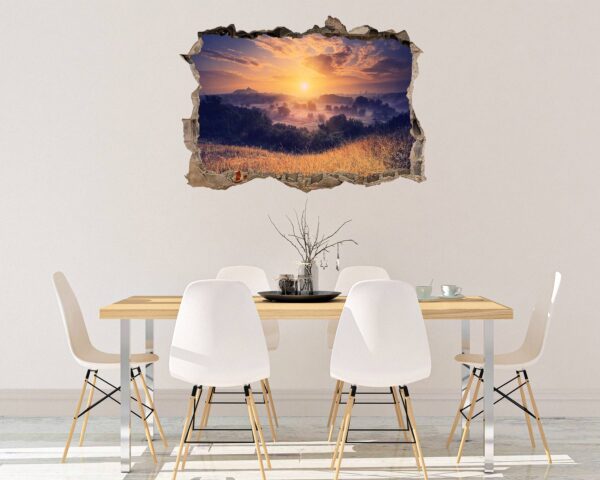 Sunset Wall Sticker - Peel and Stick Wall Decal, Vinyl Wall Decal ,Nature Wall Sticker, Wall Decor for Bedroom, Easy To apply, Wall Decor, Living Room Wall Sticker