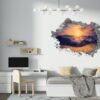 Sunset Wall Sticker - Peel and Stick Wall Decal, Vinyl Wall Decal ,Nature Wall Sticker, Wall Decor for Bedroom, Easy To apply, Wall Decor, Living Room Wall Sticker