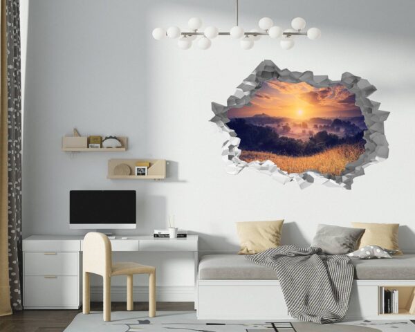 Sunset Wall Sticker - Peel and Stick Wall Decal, Vinyl Wall Decal ,Nature Wall Sticker, Wall Decor for Bedroom, Easy To apply, Wall Decor, Living Room Wall Sticker