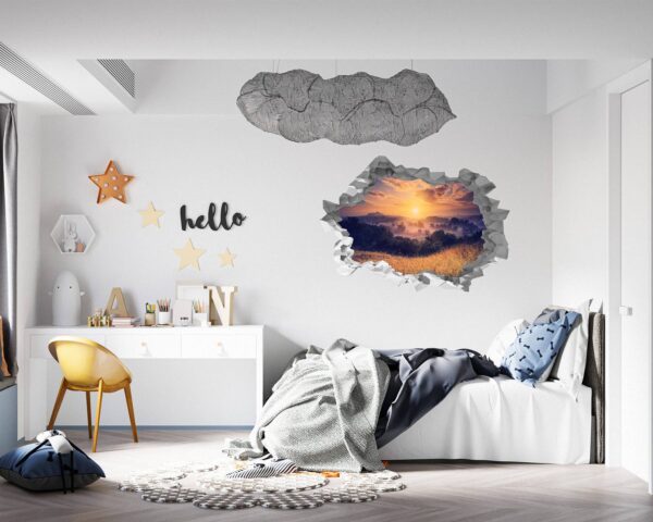 Sunset Wall Sticker - Peel and Stick Wall Decal, Vinyl Wall Decal ,Nature Wall Sticker, Wall Decor for Bedroom, Easy To apply, Wall Decor, Living Room Wall Sticker