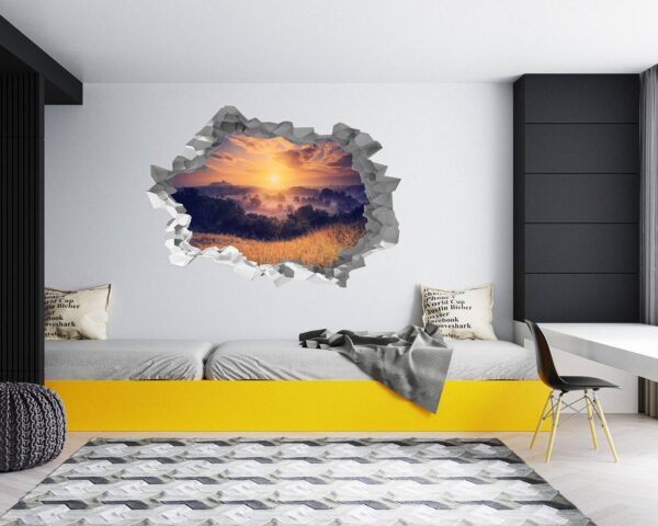 Sunset Wall Sticker - Peel and Stick Wall Decal, Vinyl Wall Decal ,Nature Wall Sticker, Wall Decor for Bedroom, Easy To apply, Wall Decor, Living Room Wall Sticker