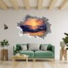 Sunset Wall Sticker - Peel and Stick Wall Decal, Vinyl Wall Decal ,Nature Wall Sticker, Wall Decor for Bedroom, Easy To apply, Wall Decor, Living Room Wall Sticker