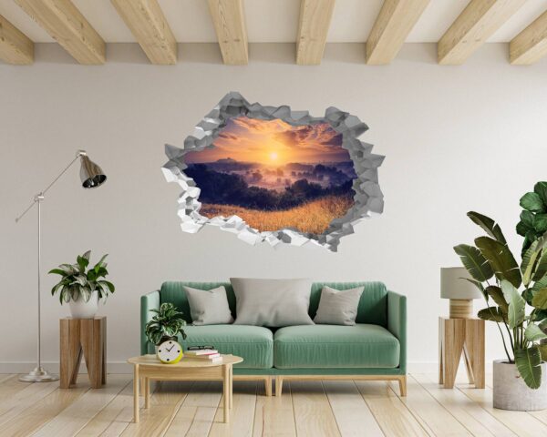 Sunset Wall Sticker - Peel and Stick Wall Decal, Vinyl Wall Decal ,Nature Wall Sticker, Wall Decor for Bedroom, Easy To apply, Wall Decor, Living Room Wall Sticker