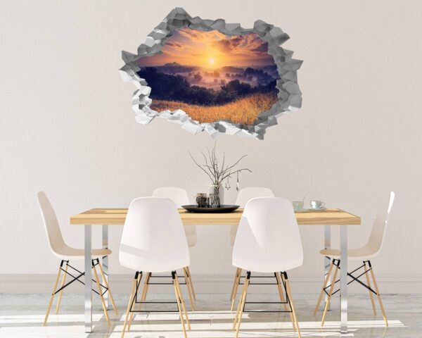 Sunset Wall Sticker - Peel and Stick Wall Decal, Vinyl Wall Decal ,Nature Wall Sticker, Wall Decor for Bedroom, Easy To apply, Wall Decor, Living Room Wall Sticker