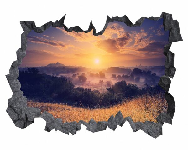 Sunset Wall Sticker - Peel and Stick Wall Decal, Vinyl Wall Decal ,Nature Wall Sticker, Wall Decor for Bedroom, Easy To apply, Wall Decor, Living Room Wall Sticker