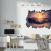 Sunset Wall Sticker - Peel and Stick Wall Decal, Vinyl Wall Decal ,Nature Wall Sticker, Wall Decor for Bedroom, Easy To apply, Wall Decor, Living Room Wall Sticker