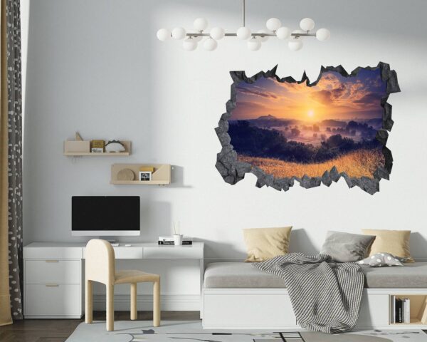 Sunset Wall Sticker - Peel and Stick Wall Decal, Vinyl Wall Decal ,Nature Wall Sticker, Wall Decor for Bedroom, Easy To apply, Wall Decor, Living Room Wall Sticker