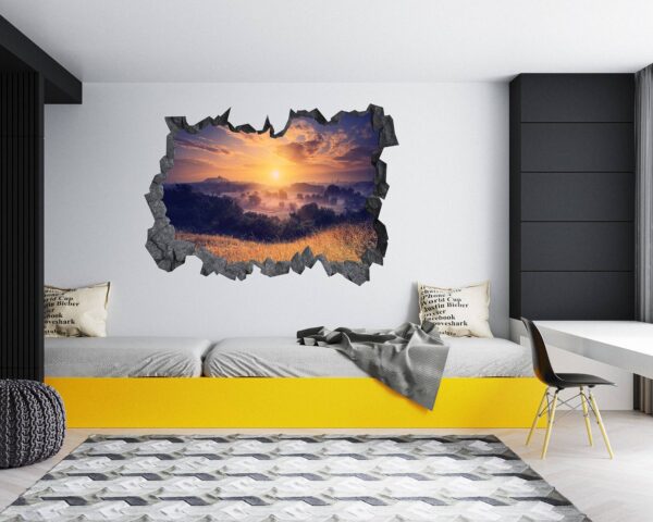 Sunset Wall Sticker - Peel and Stick Wall Decal, Vinyl Wall Decal ,Nature Wall Sticker, Wall Decor for Bedroom, Easy To apply, Wall Decor, Living Room Wall Sticker