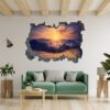 Sunset Wall Sticker - Peel and Stick Wall Decal, Vinyl Wall Decal ,Nature Wall Sticker, Wall Decor for Bedroom, Easy To apply, Wall Decor, Living Room Wall Sticker