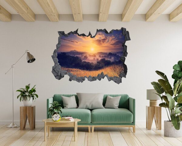 Sunset Wall Sticker - Peel and Stick Wall Decal, Vinyl Wall Decal ,Nature Wall Sticker, Wall Decor for Bedroom, Easy To apply, Wall Decor, Living Room Wall Sticker