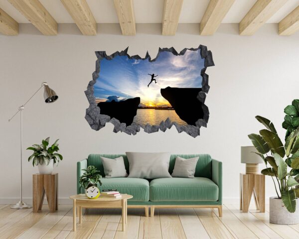 Mountain Wall Decor - Peel and Stick Wall Decal, Vinyl Print ,Nature Wall Decal, Wall Decor for Bedroom, Easy To apply, Wall Decor, Living Room Wall Sticker