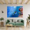 Sea Aquarium Wall Decal - Peel and Stick Removable Wall Art - Printable Ocean Wall Art - Perfect for Bedroom and Living Room Wall Decoration