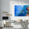 Sea Aquarium Wall Decal - Peel and Stick Removable Wall Art - Printable Ocean Wall Art - Perfect for Bedroom and Living Room Wall Decoration