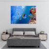 Sea Aquarium Wall Decal - Peel and Stick Removable Wall Art - Printable Ocean Wall Art - Perfect for Bedroom and Living Room Wall Decoration