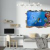 Sea Aquarium Wall Decal - Peel and Stick Removable Wall Art - Printable Ocean Wall Art - Perfect for Bedroom and Living Room Wall Decoration