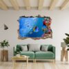 Sea Aquarium Wall Decal - Peel and Stick Removable Wall Art - Printable Ocean Wall Art - Perfect for Bedroom and Living Room Wall Decoration