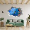 Sea Aquarium Wall Decal - Peel and Stick Removable Wall Art - Printable Ocean Wall Art - Perfect for Bedroom and Living Room Wall Decoration