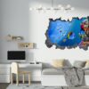 Sea Aquarium Wall Decal - Peel and Stick Removable Wall Art - Printable Ocean Wall Art - Perfect for Bedroom and Living Room Wall Decoration