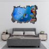 Sea Aquarium Wall Decal - Peel and Stick Removable Wall Art - Printable Ocean Wall Art - Perfect for Bedroom and Living Room Wall Decoration