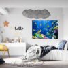 Sea Life Aquarium Wall Sticker - Peel and Stick Removable Wall Art - Printable Ocean Wall Art - Perfect for Bedroom and Living Room Wall Decoration