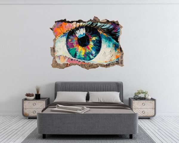 Abstract Eye - Self Adhesive Wall Sticker, Abstract Wall Décor, Bedroom Wall Decal, Vinyl Sticker, Art Print, Room Décor