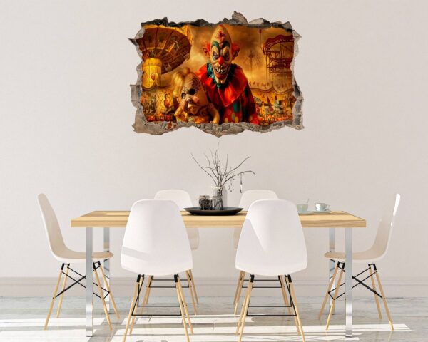 Clown Wall Decoration - Fantasy Wall Art, Removable Wall Sticker, Wall Vinyl Sticker, Peel and Stick Wall Decal, Wall Sticker Print, Wall Sticker for Bedroom