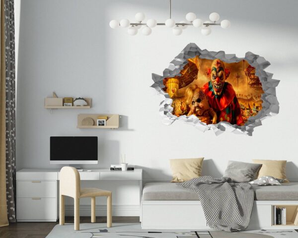 Clown Wall Decoration - Fantasy Wall Art, Removable Wall Sticker, Wall Vinyl Sticker, Peel and Stick Wall Decal, Wall Sticker Print, Wall Sticker for Bedroom