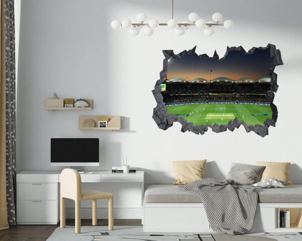 Cricket Stadium Wall Sticker - Sport Theme Wall Decor, Living Room Wall Art, Wall Decal Sports, Digital print, Removable Wall Sticker