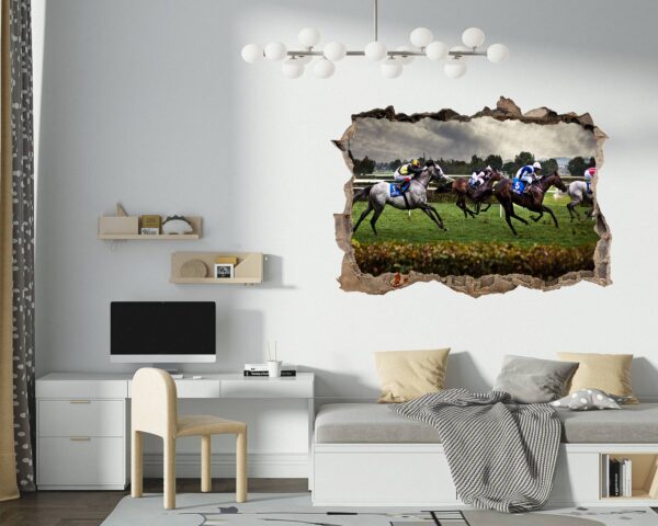 Horse Racing - Sport Wall Decal, Bedroom Wall Sticker, Self Adhesive Wall Decal, Wall Art Sport, Printable Wall Art