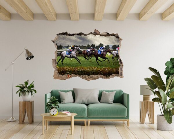 Horse Racing - Sport Wall Decal, Bedroom Wall Sticker, Self Adhesive Wall Decal, Wall Art Sport, Printable Wall Art