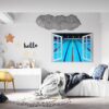 Swimming Sticker - Wall Decal Sport, Bedroom Wall Art, Peel and Stick, Sport Wall Decor, Vinyl Decal, Wall Decoration