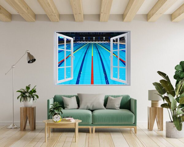 Swimming Sticker - Wall Decal Sport, Bedroom Wall Art, Peel and Stick, Sport Wall Decor, Vinyl Decal, Wall Decoration