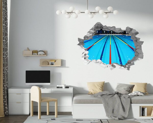 Swimming Sticker - Wall Decal Sport, Bedroom Wall Art, Peel and Stick, Sport Wall Decor, Vinyl Decal, Wall Decoration